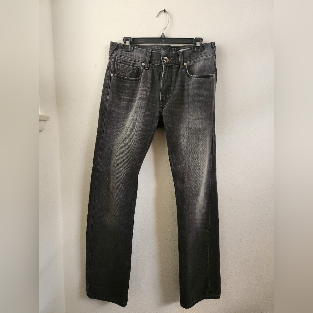 Vintage Silver Tab Levi's Mens Straight Jeans‎ 90s Black Denim 30 x 30 NWOT